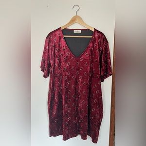 New! Natural Life Claire Velvet Boho Dress w/ Pockets Size L